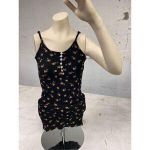 Heart & Hips Affordable Luxury Black Floral Spaghetti Strap Mini Dress or Extra